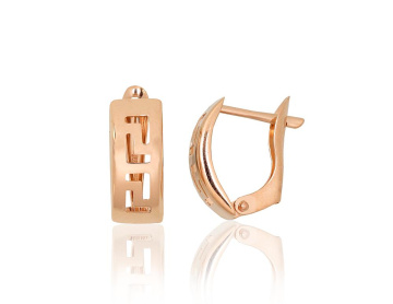 Goldene Ohrringe mit englischem Verschluss 