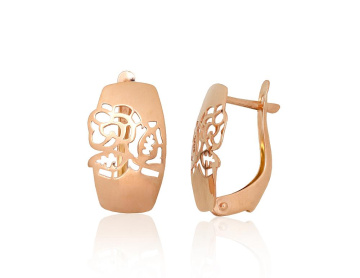 Goldene Ohrringe mit englischem Verschluss 