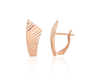 Goldene Ohrringe mit englischem Verschluss 