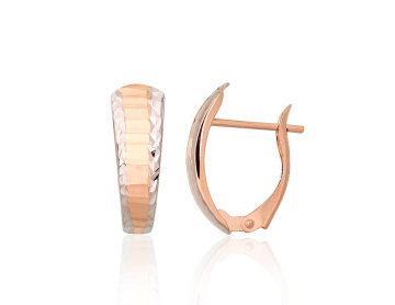 Goldene Ohrringe mit englischem Verschluss 