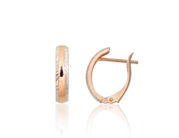 Goldene Ohrringe mit englischem Verschluss 