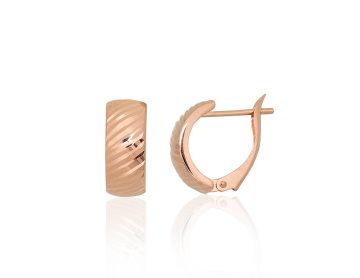 Goldene Ohrringe mit englischem Verschluss 