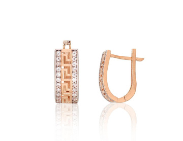 Goldene Ohrringe mit englischem Verschluss 