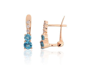 Goldene Ohrringe mit englischem Verschluss 