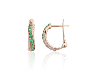 Goldene Ohrringe mit englischem Verschluss 