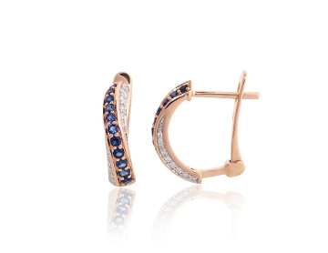 Goldene Ohrringe mit englischem Verschluss 