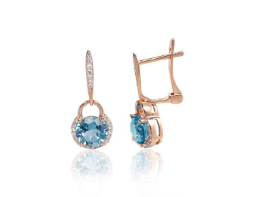 Goldene Ohrringe mit englischem Verschluss 