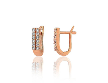 Goldene Ohrringe mit englischem Verschluss 1.21