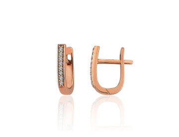 Goldene Ohrringe mit englischem Verschluss 