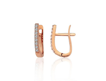 Goldene Ohrringe mit englischem Verschluss 