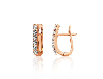 Goldene Ohrringe mit englischem Verschluss 