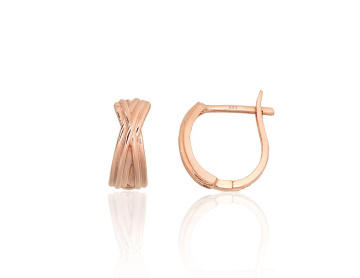 Золотые серьги на английском замке 