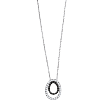 Silver chain and pendant with zirconia 