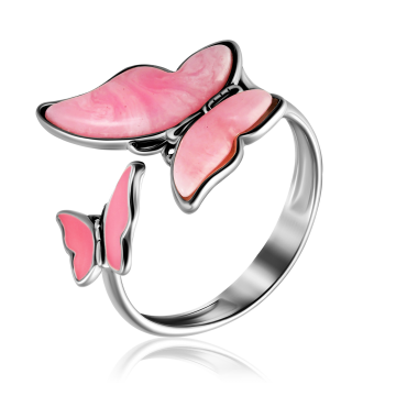 Женское серебряное кольцо 925 пробы. Вставка:  имитация кварца 