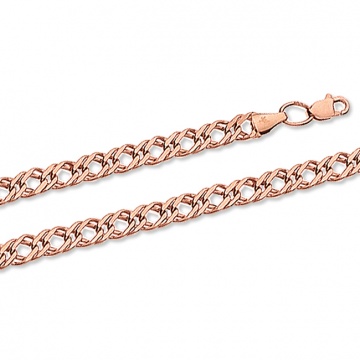 Chain in red gold of 585 assay value 60 cm
