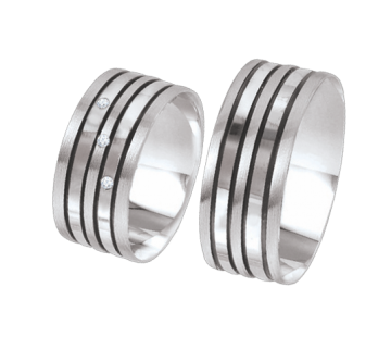 Wedding silver ring mit Zirkonia 