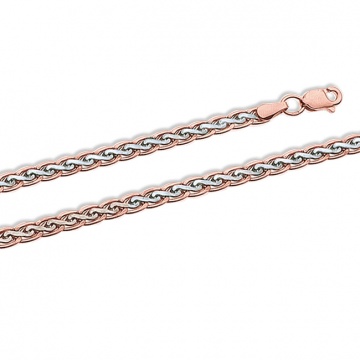 Chain in red and white gold of 585 assay value 