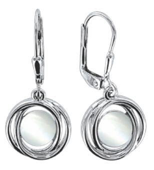 Silver earrings with cat´s eye 
