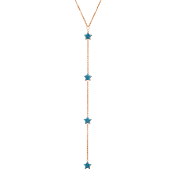 Gold-plated silver chain with turquoise (imitation) 