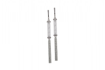 Silver earrings with zirconia 