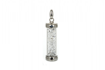 Silver pendant with jewelry glass 
