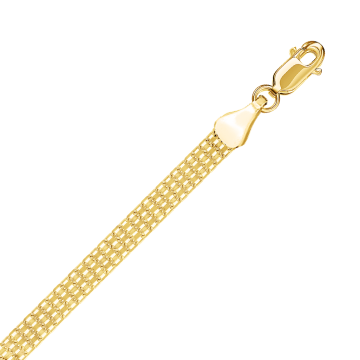 Necklace and/or bracelet from yellow gold of 585 assay value 