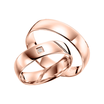 Обручальное кольцо из красного золота 585 пробы 