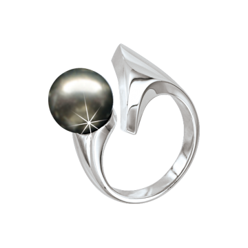 Damen-ring aus 925er Silber mit Perle, Zirkonia 