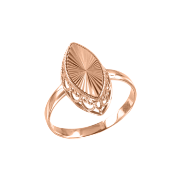 Lady´s ring in red gold of 585 assay value 20,5 mm