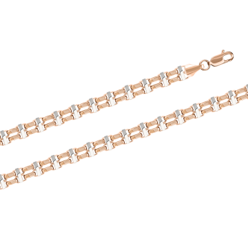 Bracelet/chain in red gold of 585 assay value 60 cm
