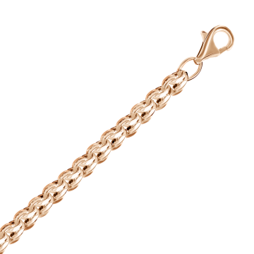 Bracelet/chain in red gold of 585 assay value 21,5 cm