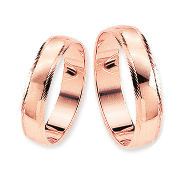 Обручальное кольцо в красном золоте 585 пробы 