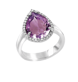 Женское серебряное кольцо 925 пробы. Вставка: Фианит 