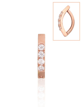 Золотой пирсинг в пупок 