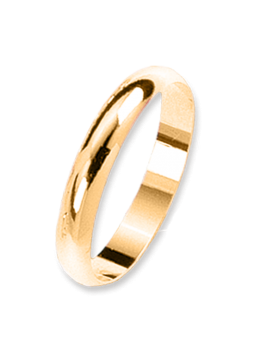 Wedding ring in yellow gold of 585 assay value 