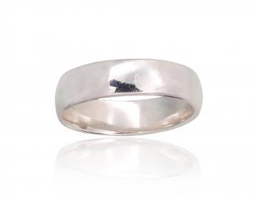 Серебряное обручальное кольцо 
