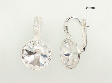 Silver earrings with 'english' lock 