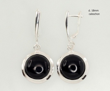 Silver earrings with 'english' lock 