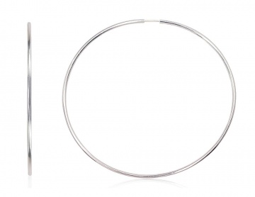 Silberne ringförmige Ohrringe 