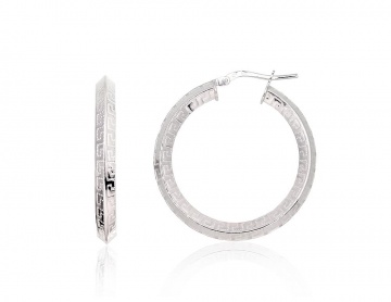 Silberne ringförmige Ohrringe 