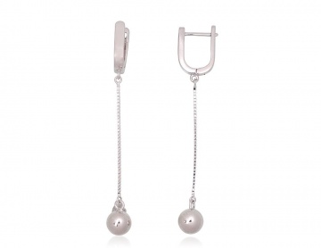 Silver earrings with 'english' lock 