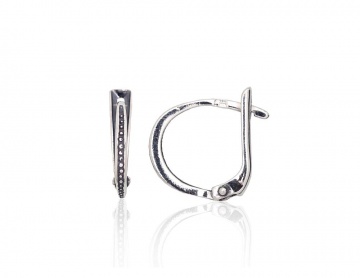 Silver earrings with 'english' lock 