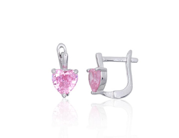 Silver earrings with 'english' lock 