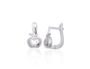 Silver earrings with 'english' lock 