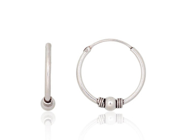 Silver earrings-rings 