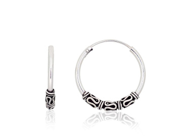 Silver earrings-rings 