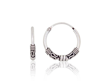 Silver earrings-rings 