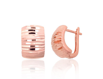 Серебряные серьги на английском замке 