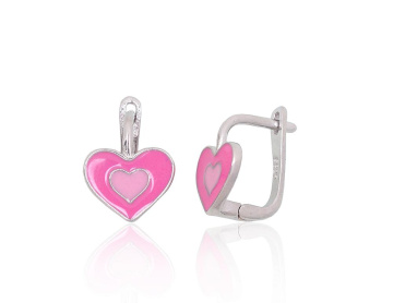 Silver earrings with 'english' lock 