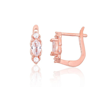 Серебряные серьги на английском замке 